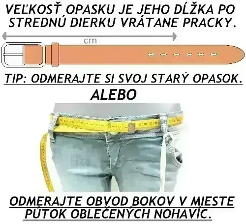 Klasický úzky kožený opasok