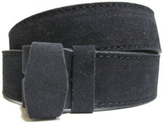 Čierna brúsená koža na opasok 2,9 cm